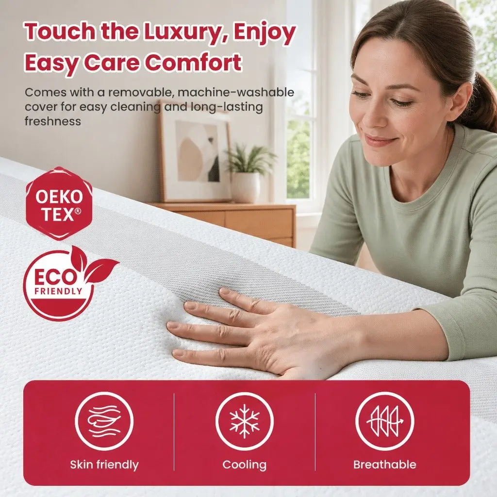 Queen Memory Foam Mattress 20cm Medium Soft Reversible Gel Cool Sleep Bed