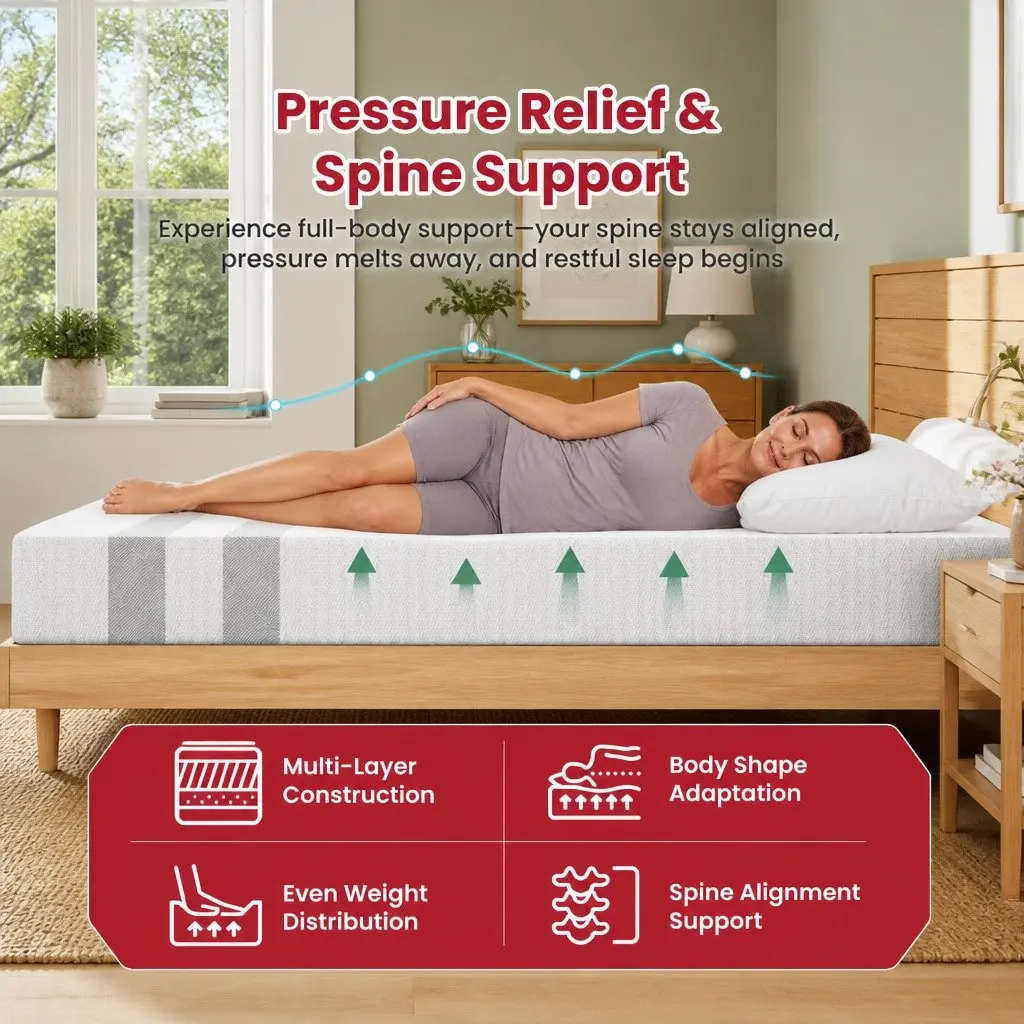 Single Memory Foam Mattress 20cm Gel-Infused
