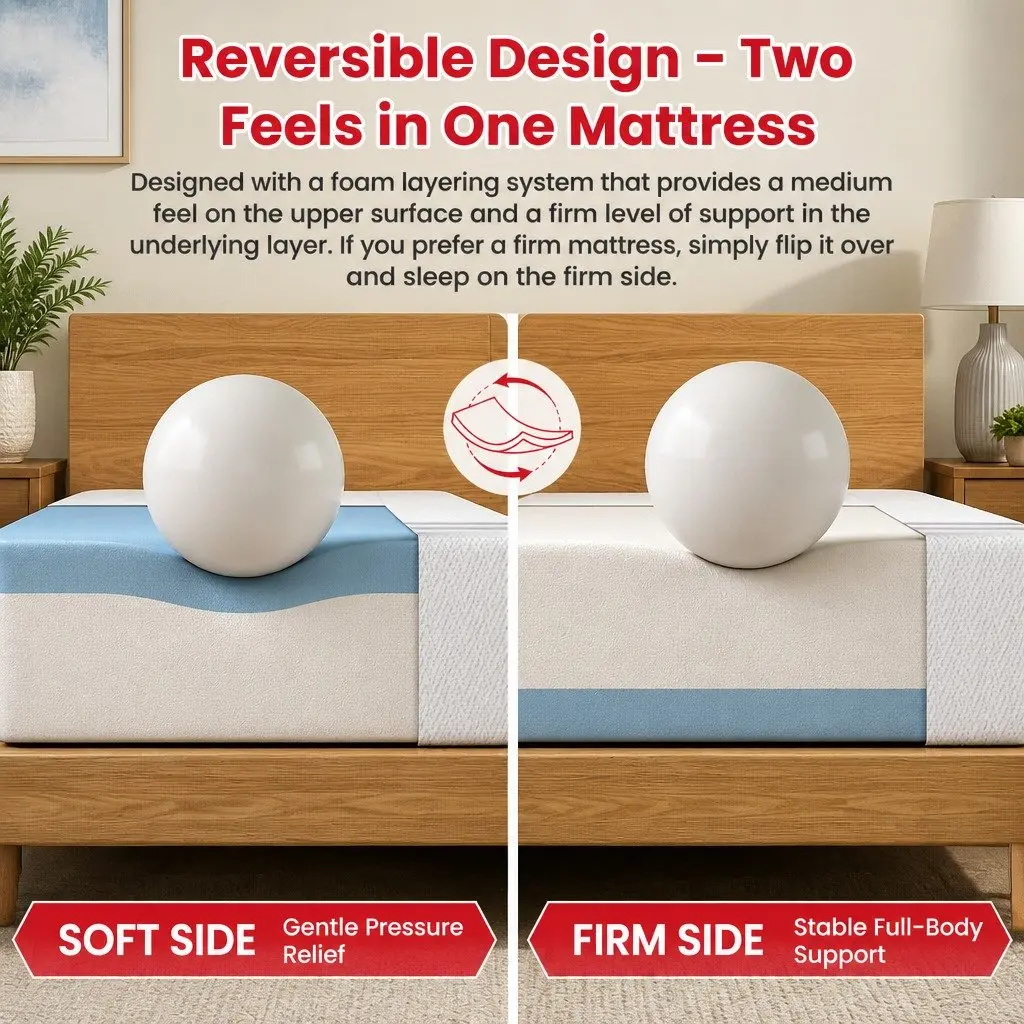 Single Memory Foam Mattress 20cm Gel-Infused