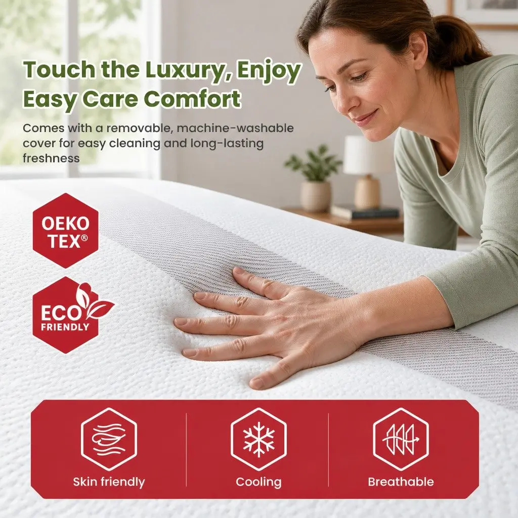 Reversible Double Memory Foam Mattress 25cm White