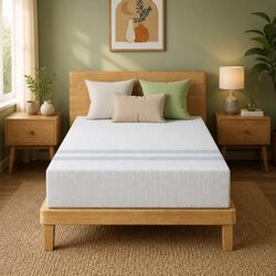 King Single Reversible Memory Foam Mattress 25cm Gel-Infused Medium Firm Sleep