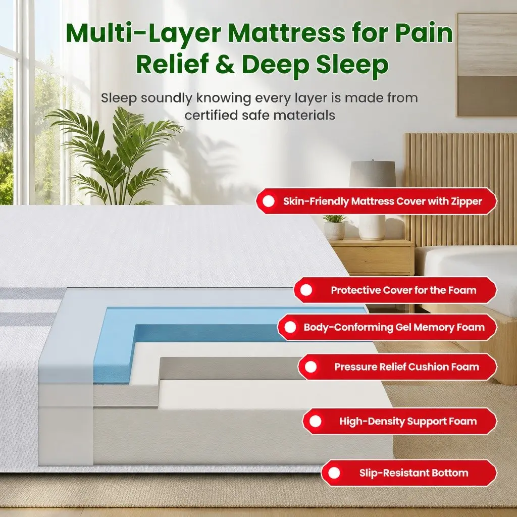 King Size Memory Foam Mattress 25cm
