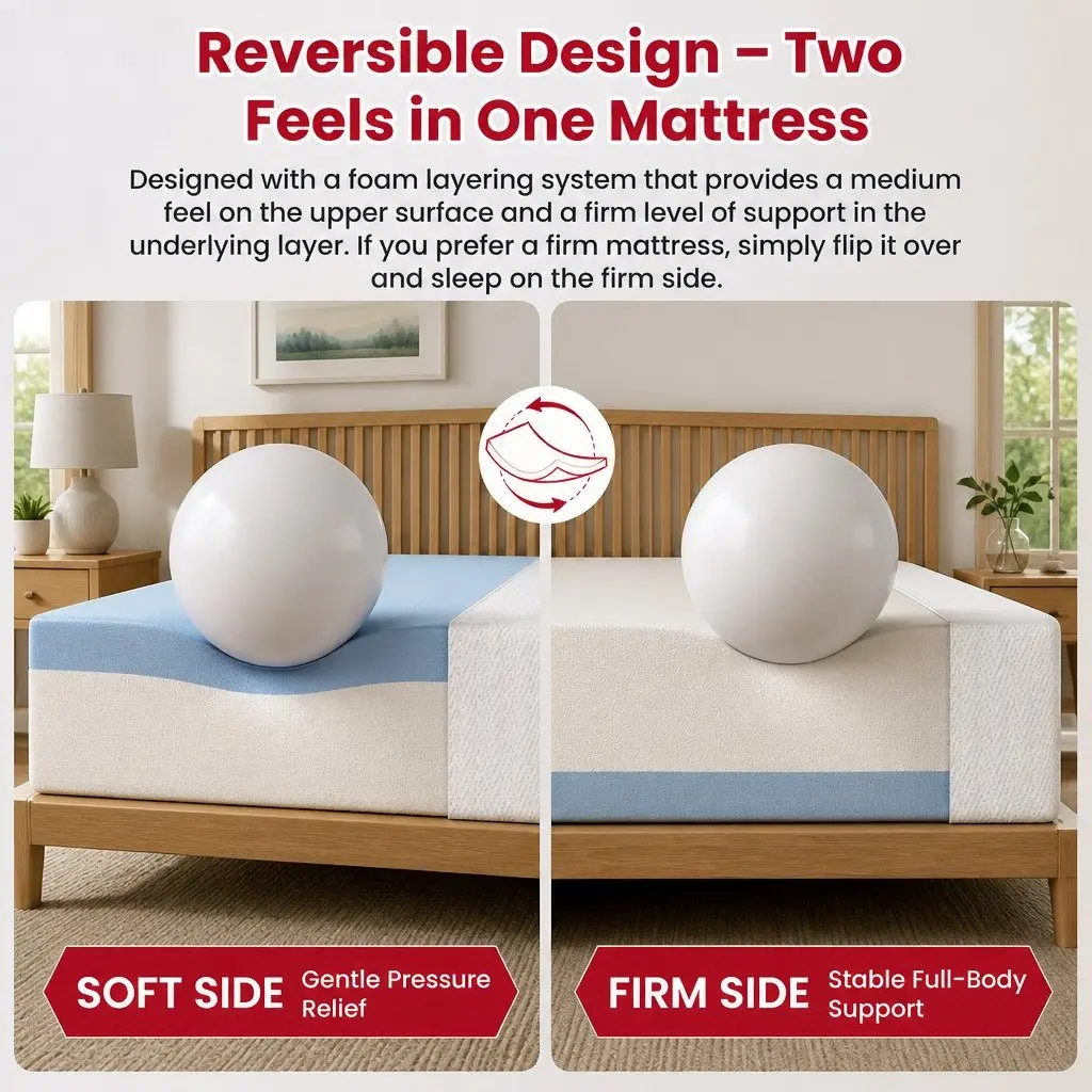 King Size Memory Foam Mattress 25cm