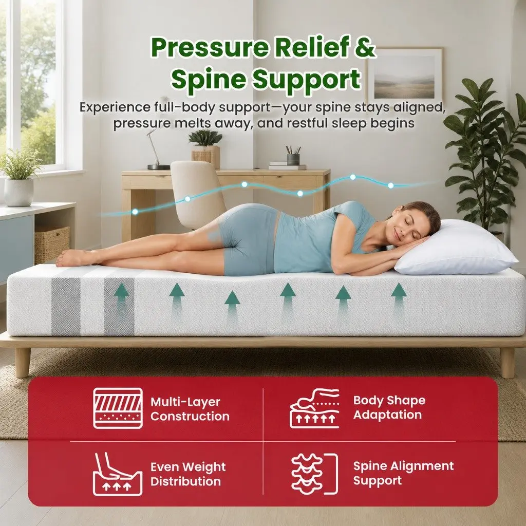 Single Memory Foam Mattress Gel-Infused 25cm Medium Firmness Reversible Dual-Sided White Knit Stretch Polyester