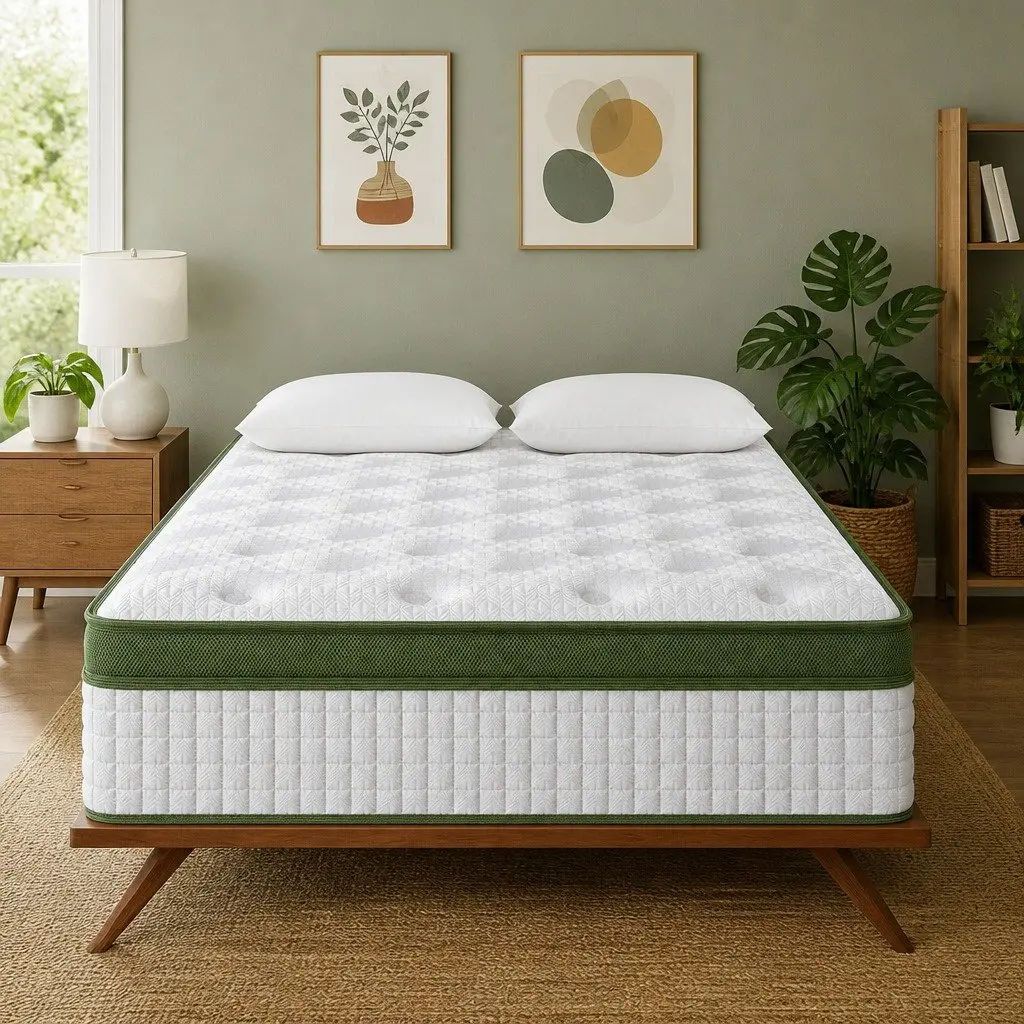 King Single Latex Hybrid Mattress Medium Firm 34cm Pocket Spring 5 Zone Support