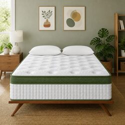 King Single Latex Hybrid Mattress 34cm Medium Firm Comfort