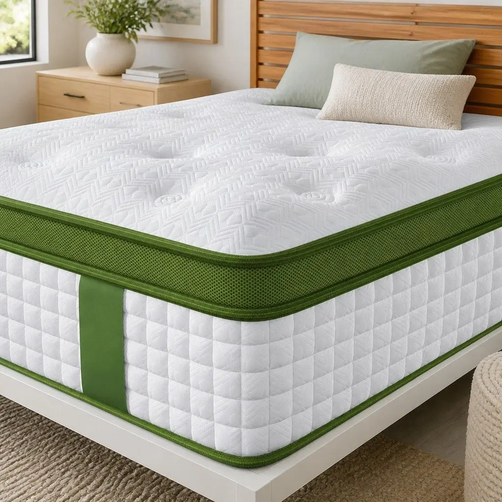 King Single Latex Hybrid Mattress Medium Firm 34cm Pocket Spring 5 Zone Support