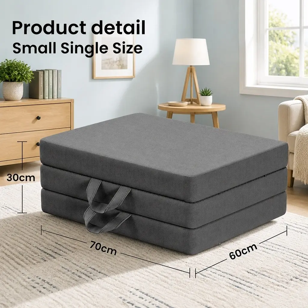 Single Folding Mattress Trifold 180x70cm Firm Foam Portable Travel