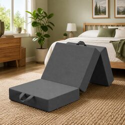 Trifold Folding Mattress 15cm Foam for Travel & Guests