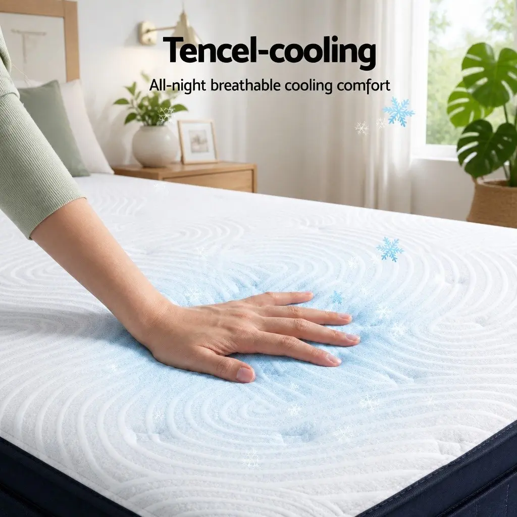 King Single Mattress with 34cm Medium Soft Pocket Springs