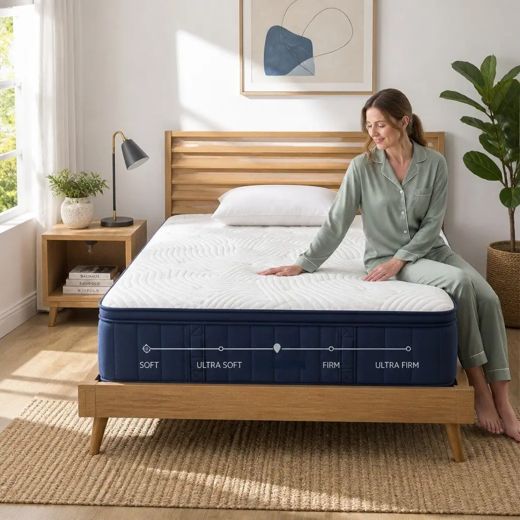 King Single Mattress with 34cm Medium Soft Pocket Springs