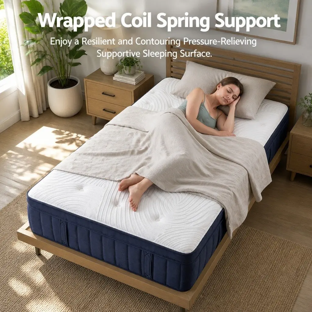 King Single Mattress with 34cm Medium Soft Pocket Springs