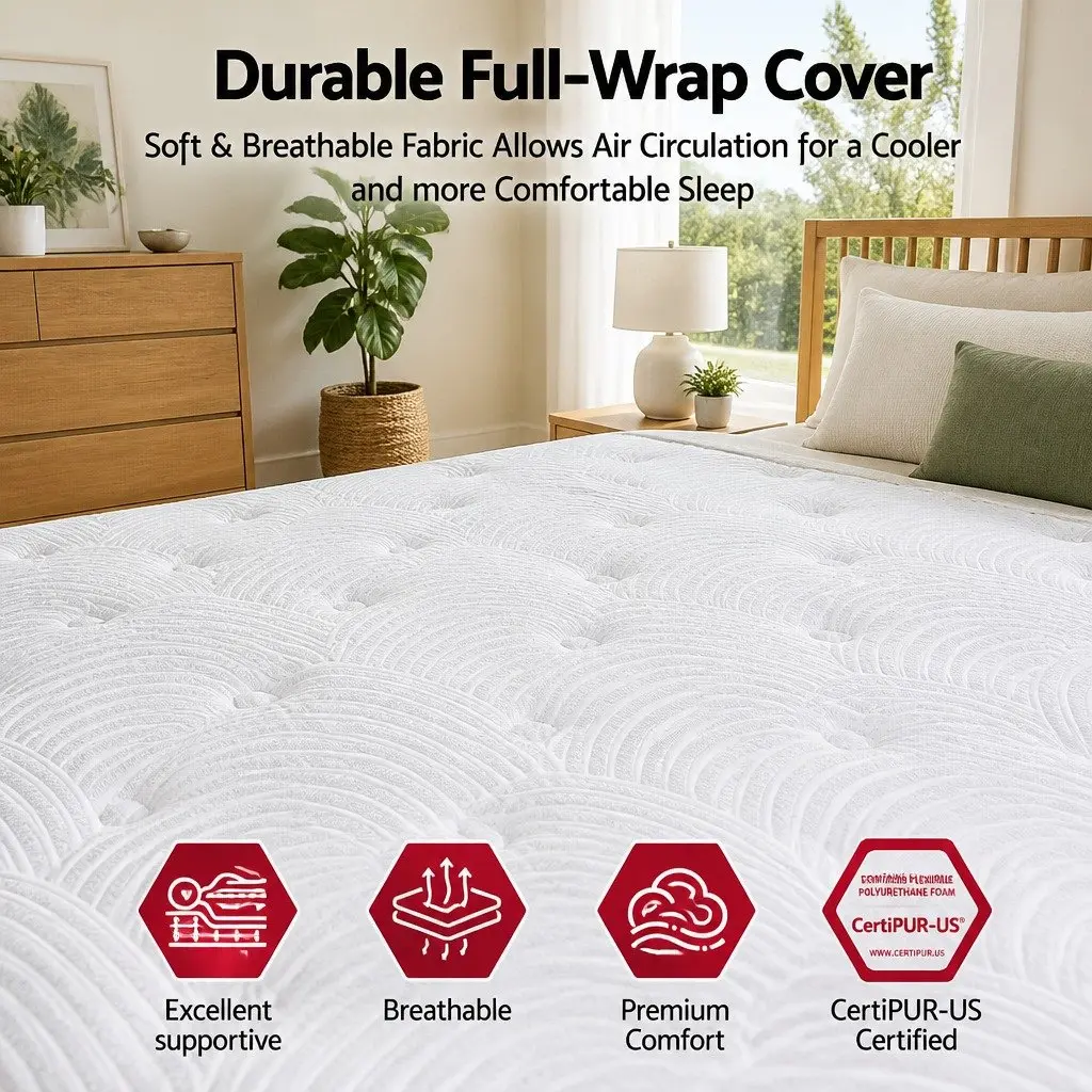 Medium Soft Hybrid Pocket Spring Mattress 34cm