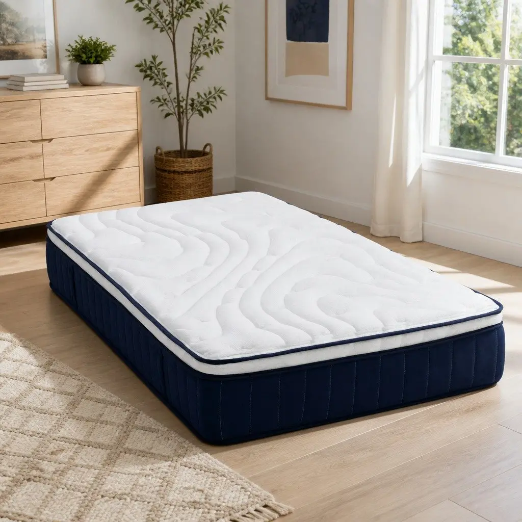 King Single Pocket Spring Mattress 30cm Medium Firm Hybrid with Latex Lumbar Support
