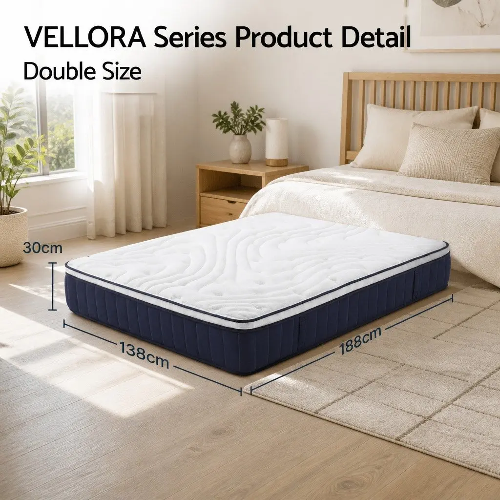 Double Mattress with Hybrid Pocket Springs
