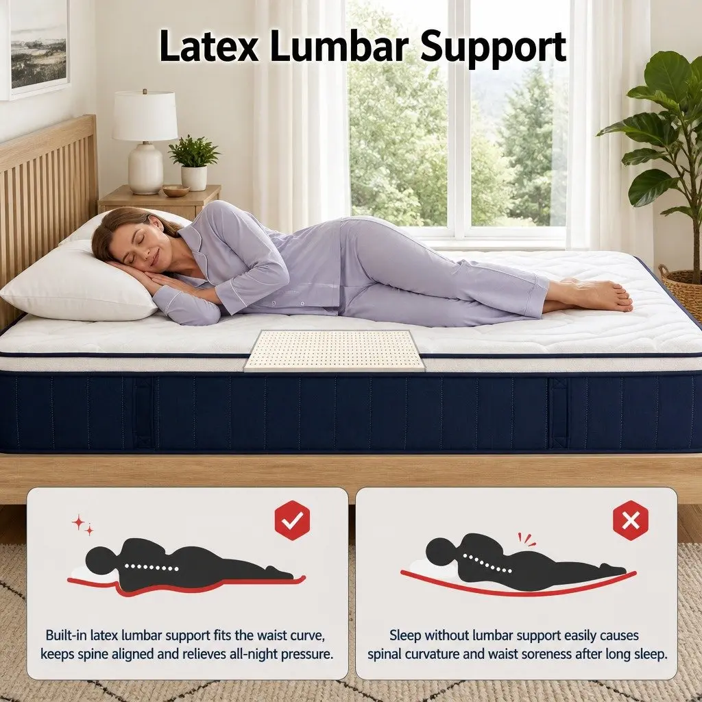 Double Mattress with Hybrid Pocket Springs