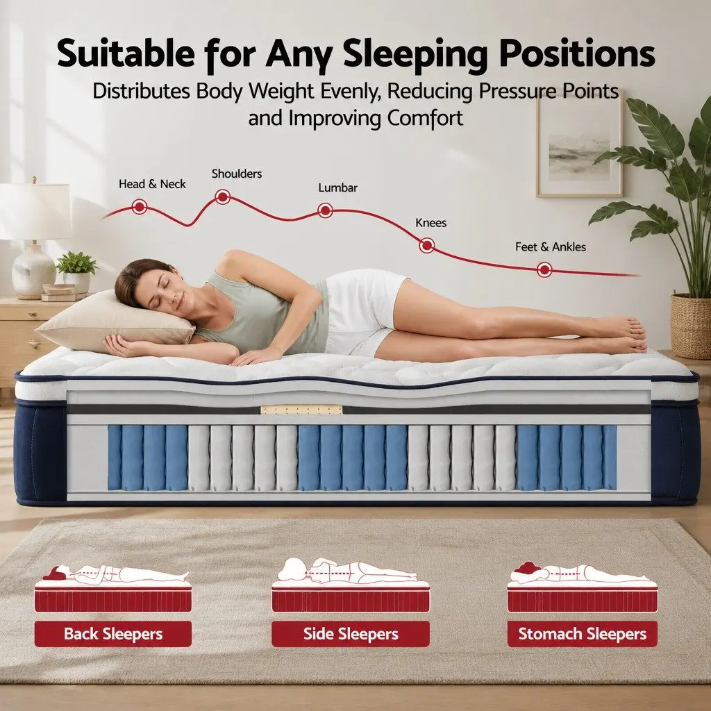 Double Mattress with Hybrid Pocket Springs