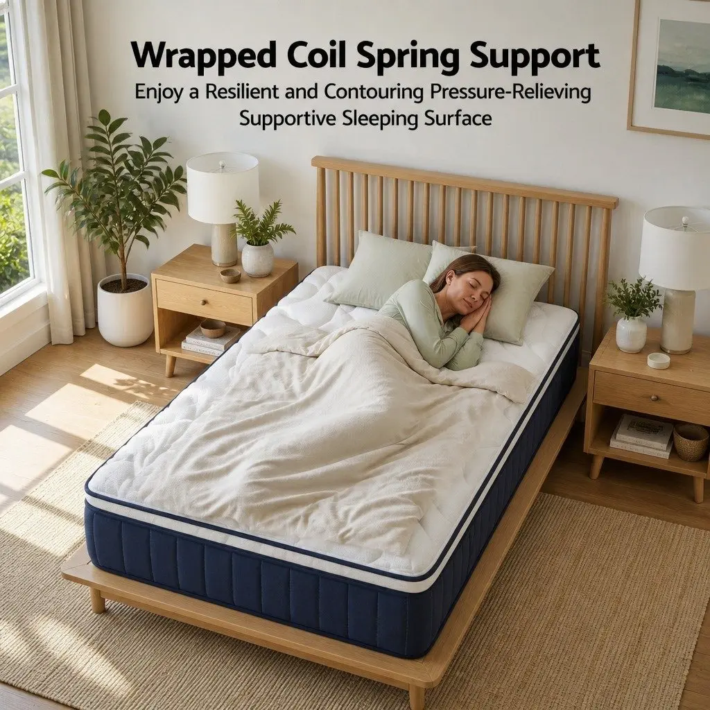 Hybrid Pocket Spring Mattress Medium Firm 30cm King Size with Lumbar Support and Comfort Layers