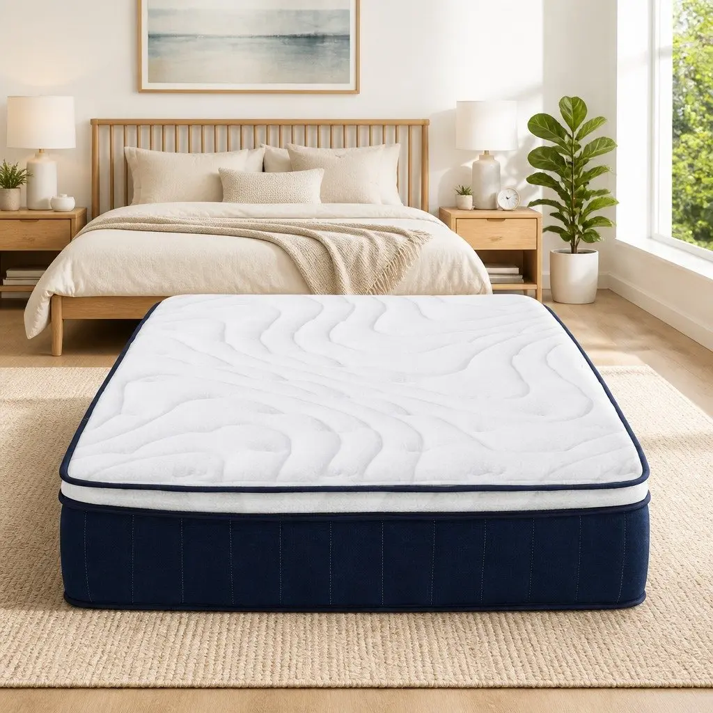 Hybrid Pocket Spring Mattress Medium Firm 30cm King Size with Lumbar Support and Comfort Layers