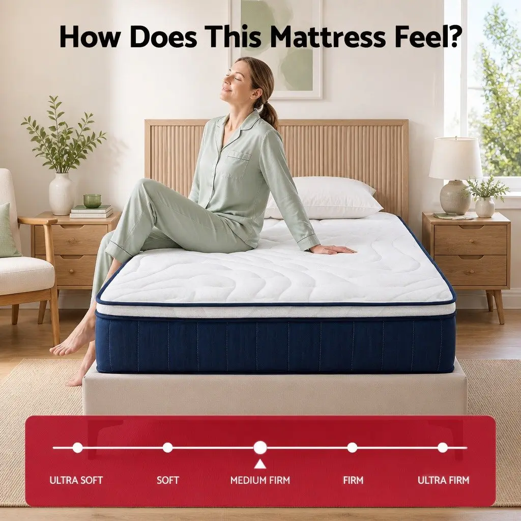 Hybrid Mattress Medium Firm 30cm Pocket Spring with Lumbar Support