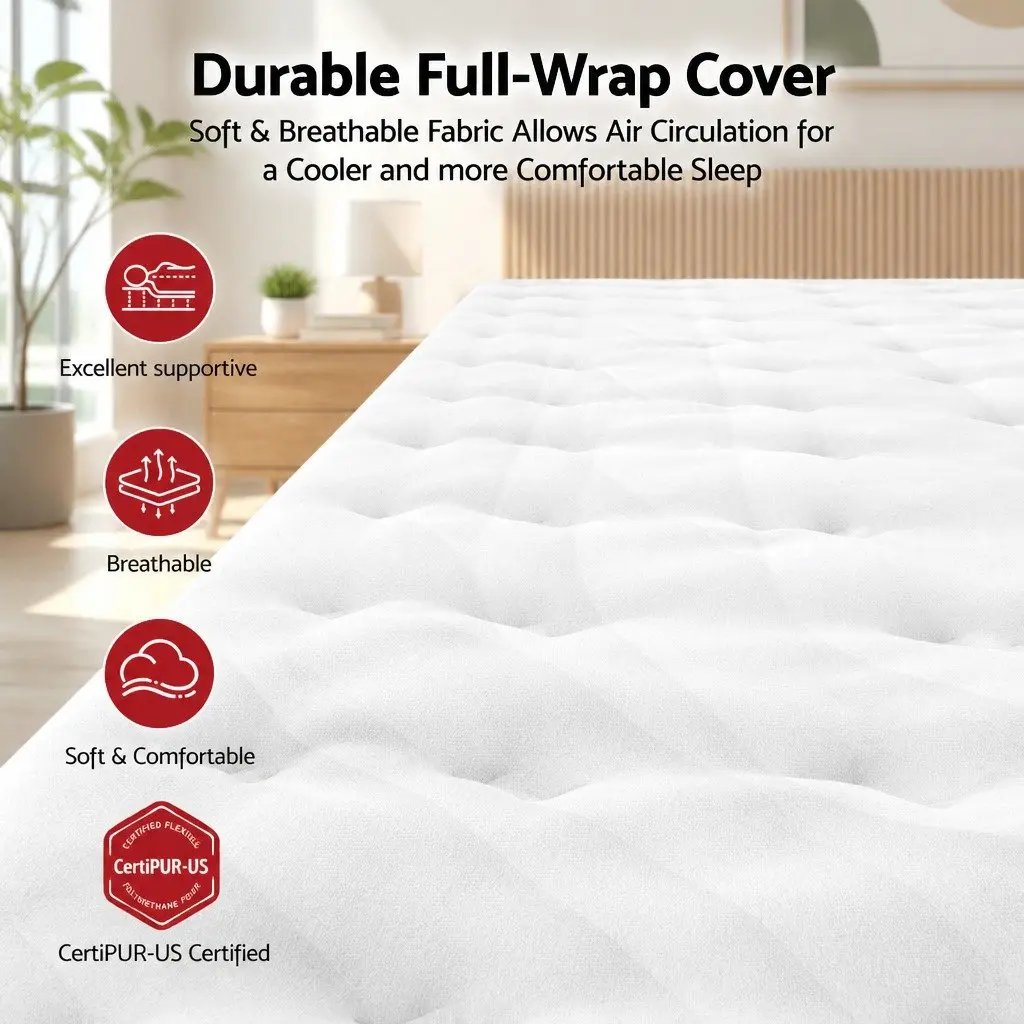 Hybrid Mattress Medium Firm 30cm Pocket Spring with Lumbar Support