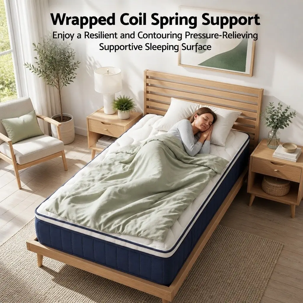 Hybrid Mattress Medium Firm 30cm Pocket Spring with Lumbar Support