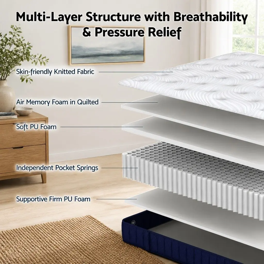 King Single Mattress with 26cm Pocket Springs