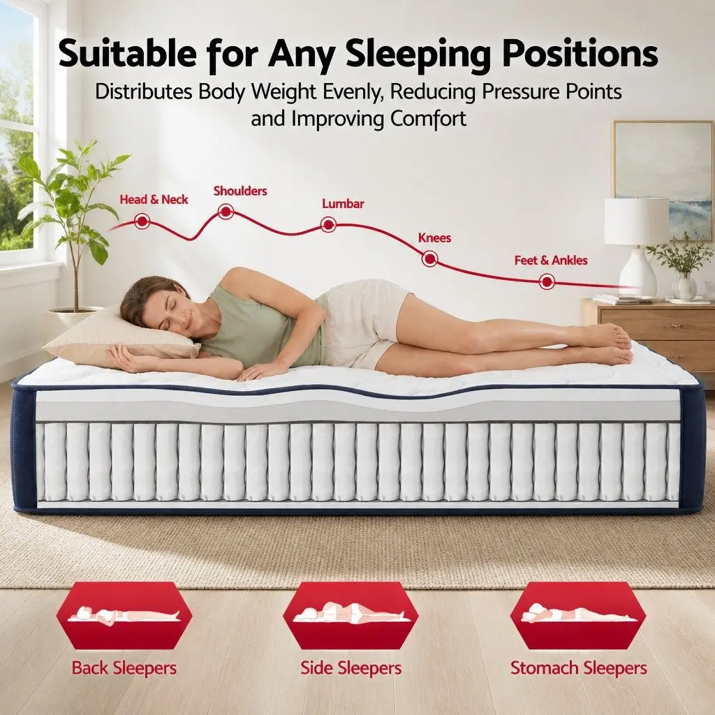 King Single Mattress with 26cm Pocket Springs