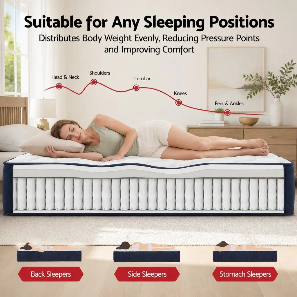 26cm Firm Pocket Spring Hybrid Mattress for Comfort