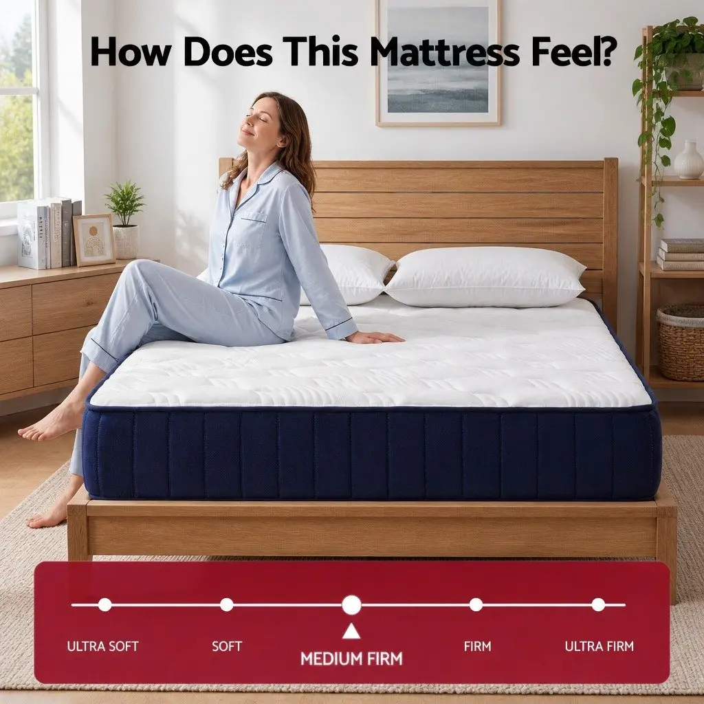 Single Mattress 26cm Firm Pocket Spring Hybrid Comfort