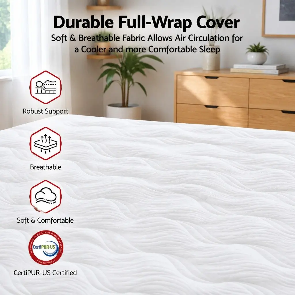 Single Mattress 26cm Firm Pocket Spring Hybrid Comfort