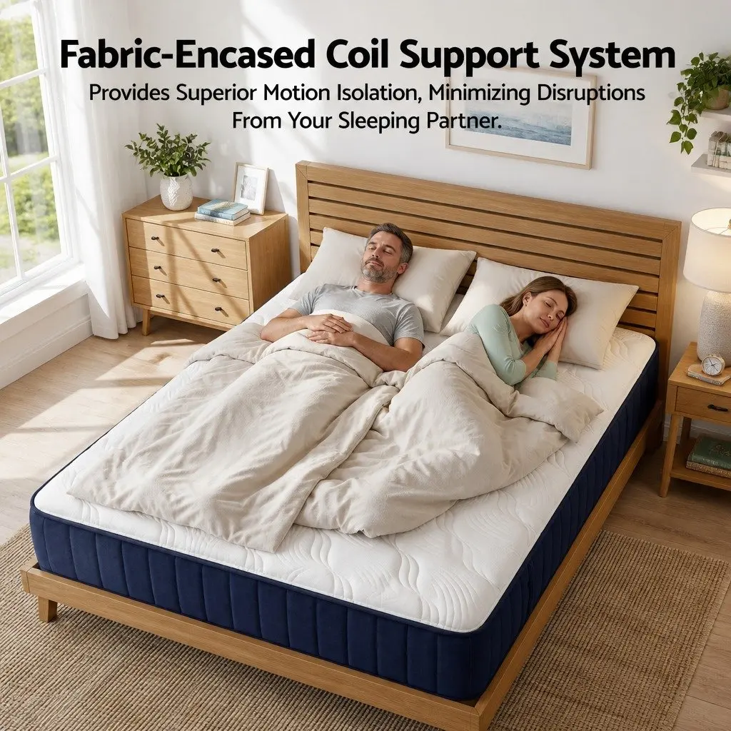 Single Mattress 26cm Firm Pocket Spring Hybrid Comfort