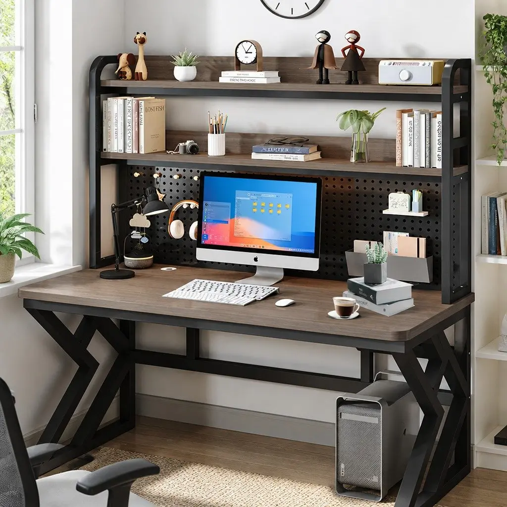 Computer Desk Nordic Style 120x60cm Density Board Carbon Steel Table Legs