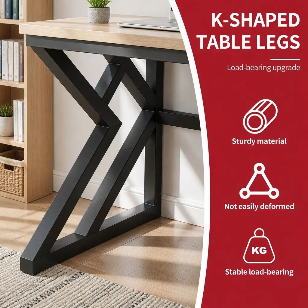Computer Desk Nordic Style 120x60cm Density Board Carbon Steel Table Legs