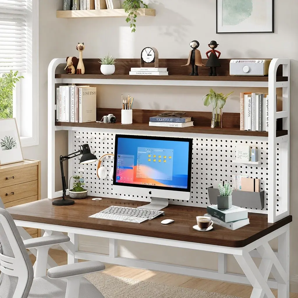 Computer Desk Nordic Style 160x60cm Density Board Carbon Steel Table Legs