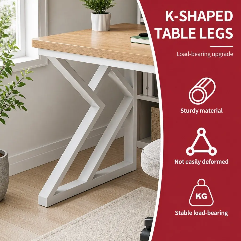Computer Desk Nordic Style 160x60cm Density Board Carbon Steel Table Legs