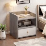 HYGGO 2x bedside table drawer shelf nightstand bedroom furniture modern Bedside table Nightstand
