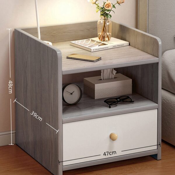HYGGO 2x bedside table drawer shelf nightstand bedroom furniture modern Bedside table Nightstand