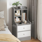 HYGGO 2x Bedside Table Pair Drawers Nightstand Bedroom Furniture Storage Modern Design Bedside table Nightstand