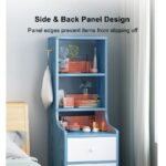 HYGGO 2x bedside table set shelves drawers nightstand white modern bedroom furniture Bedside table Nightstand
