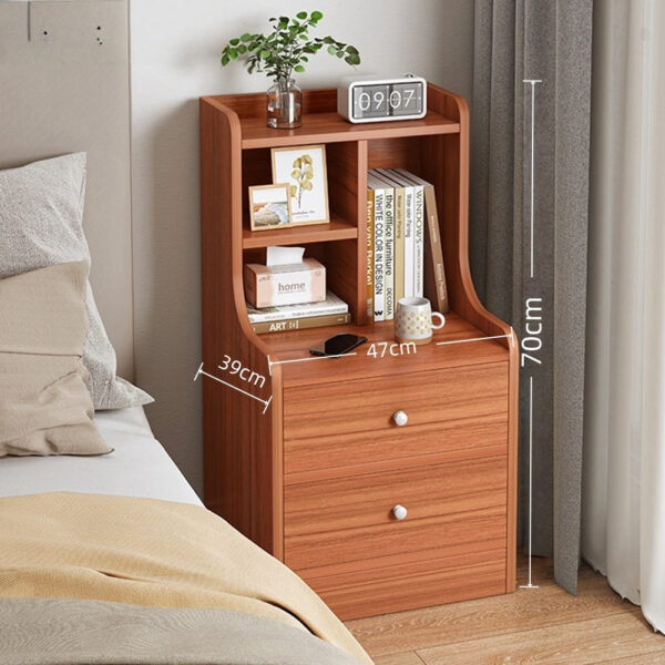 HYGGO 2x bedside table set wooden vintage storage bedroom furniture nightstand drawer Bedside table Nightstand