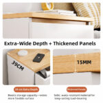 HYGGO 2x bedside table drawer nightstand set white minimalist design bedroom furniture Bedside table Nightstand