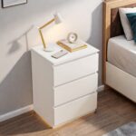 HYGGO Modern bedside table set drawers nightstand white minimalist furniture bedroom Bedside table Nightstand