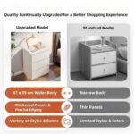 HYGGO Modern bedside table set drawers nightstand white minimalist furniture bedroom Bedside table Nightstand