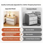 HYGGO 2x Bedside Table Pair Oak Wood Grain Drawers Nightstand Minimalist Furniture Bedside table Nightstand