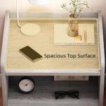HYGGO 2x Bedside Table Walnut Wood Grain Tray Drawers Nightstand Vintage Furniture Bedside table Nightstand
