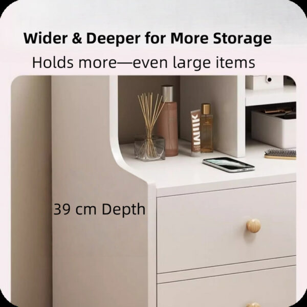 HYGGO 2x bedside table set wooden drawers lockable storage bedroom furniture nightstand Bedside table Nightstand