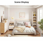HYGGO 2x Bedside Table Set Nightstand Drawer Modern Design Wooden Legs White Furniture Bedside table Nightstand