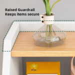 HYGGO 2x Bedside Table Set Nightstand Drawer Modern Design Wooden Legs White Furniture Bedside table Nightstand
