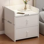 HYGGO 2x Bedside Table Set with Drawers Nightstand White Minimalist Modern Bedroom Storage Bedside table Nightstand